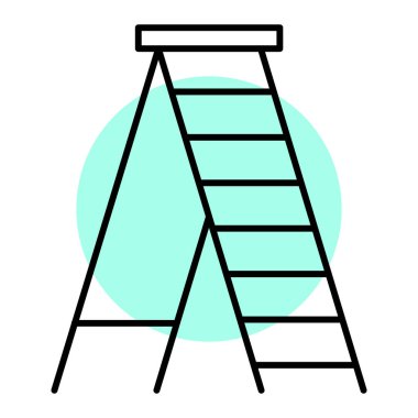 Merdiven. Web simgesi basit illüstrasyon