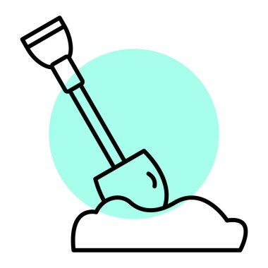 kürek simgesi vektör illüstrasyonu