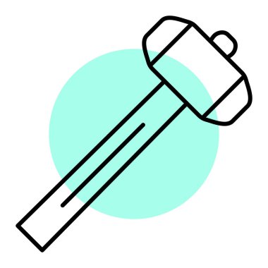 Çekiç. Web simgesi basit illüstrasyon