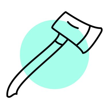 Bir balta simgesinin vektör illüstrasyonu.