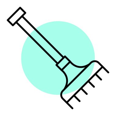 Tırmık simgesinin vektör çizimi