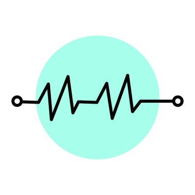 kalp atışı simgesi vektör illüstrasyonu