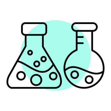 Bilim ve eğitim çizgisi ikonu. vektör illüstrasyonu