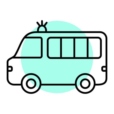 bus simgesi vektör illüstrasyonu