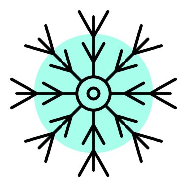 Kar tanesi. Web simgesi basit illüstrasyon