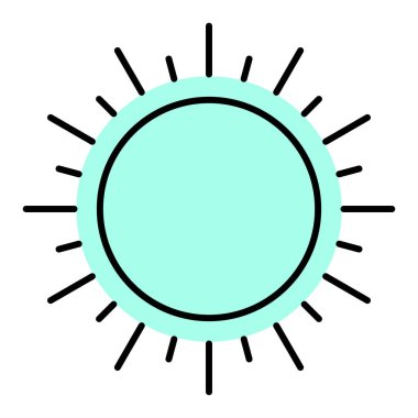 Güneş Simgesi Vektör illüstrasyonu