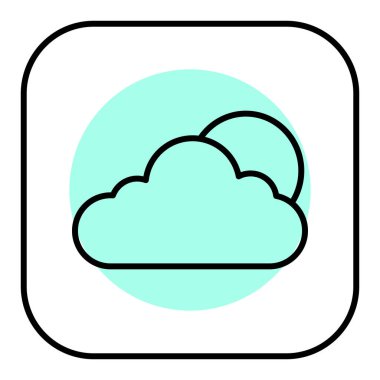 bulut simgesi, vektör illüstrasyonu