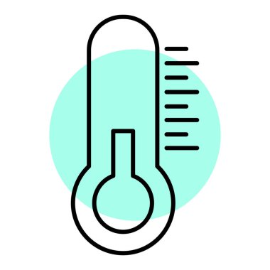 Termometre. Web simgesi basit tasarım