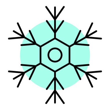 kar Tanesi simgesi vektör çizimi