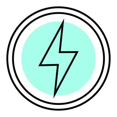 Şimşek simgesi, vektör illüstrasyonu