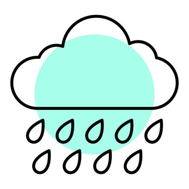 Yağmur. Web simgesi basit illüstrasyon