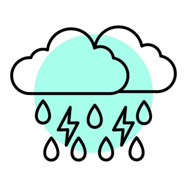 Hava bulut simge vektör çizim