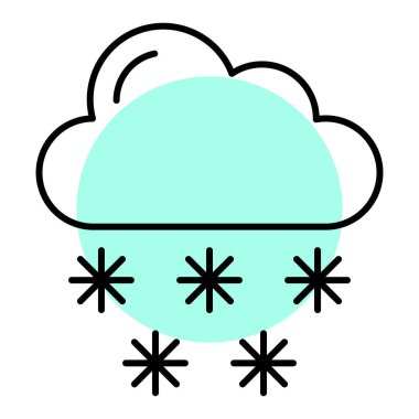 Karlı bir hava. Web simgesi basit tasarım