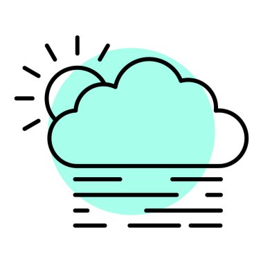Hava durumu. Web simgesi basit illüstrasyon
