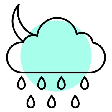 Yağmur. Web simgesi basit illüstrasyon