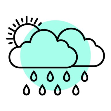 hava bulutları simge vektör illüstrasyon tasarımı