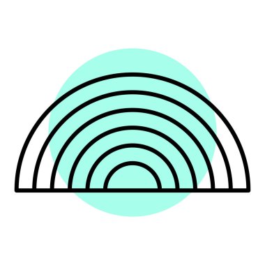 Gökkuşağı simgesinin vektör çizimi