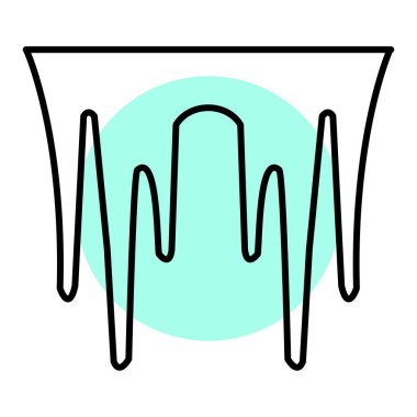 Sarkıtlar basit simge, vektör illüstrasyonu