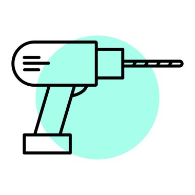 matkap simgesi. Web için çekiç vektör simgelerinin özet çizimi