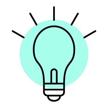 ampul simgesi vektör illüstrasyonu