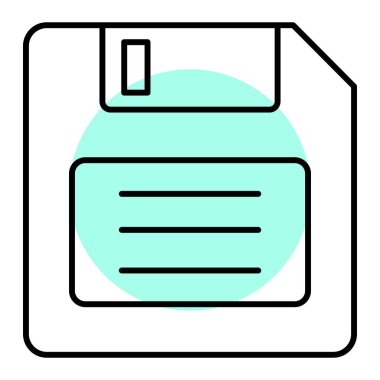 Disket simgesi. vektör illüstrasyonu