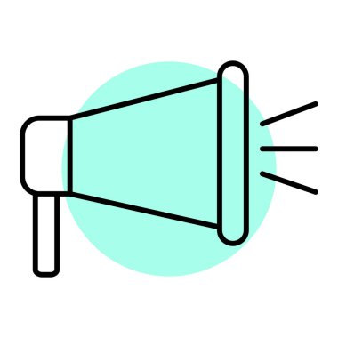 Megafon ikonu vektör illüstrasyonu