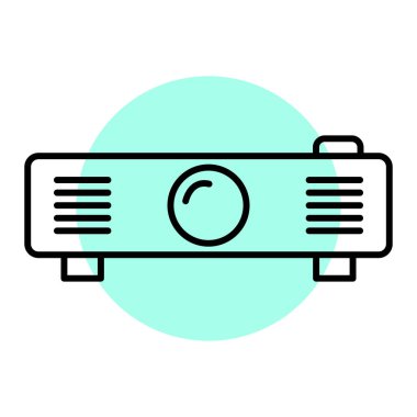 projector simple icon, vector illustration