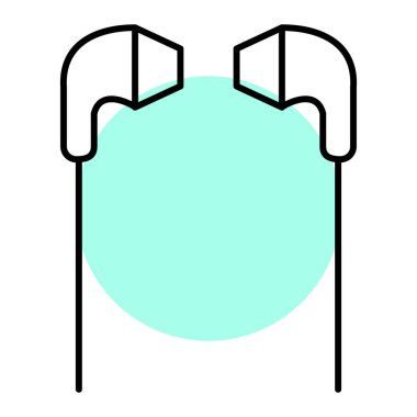 Kulaklıkların basit vektör illüstrasyonu