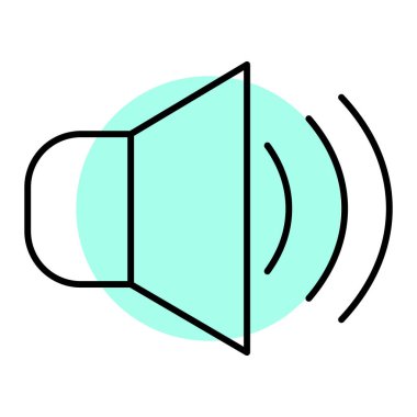 Konuşmacı. Web simgesi basit illüstrasyon