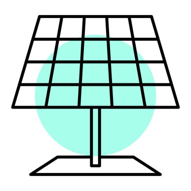 Güneş paneli simgesi. vektör illüstrasyonu