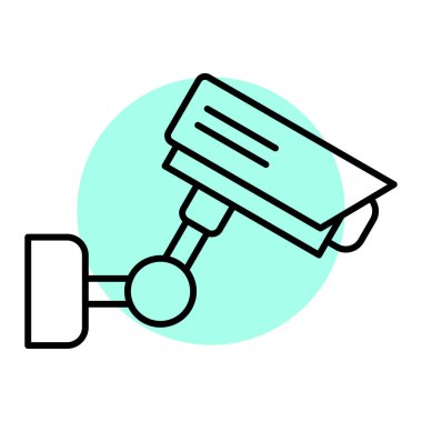 Güvenlik sistemi simgesi vektör illüstrasyonu