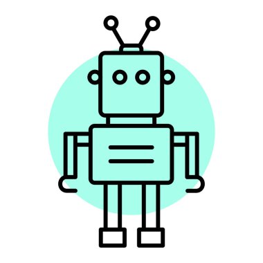 Robot simgesi, vektör çizimi