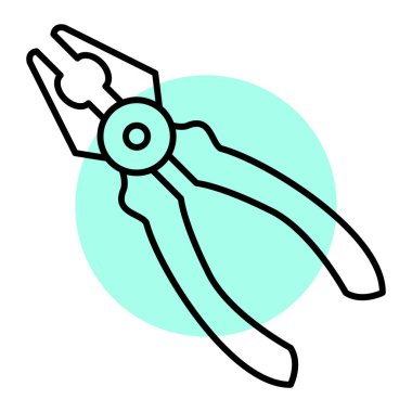 Kerpeten ikonu. Web için makas vektör simgelerinin özet çizimi