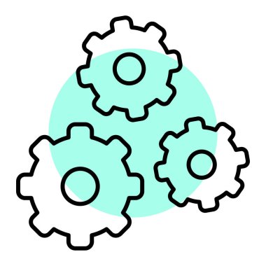 dişli simgesi vektör illüstrasyonu