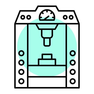 Makine yapım simgesi. Beyaz arkaplanda izole edilmiş web tasarımı için robot vektör çizelgesi