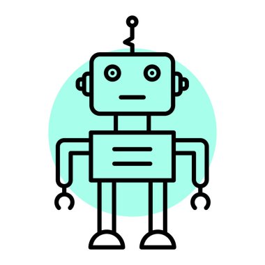 Robot simgesinin vektör illüstrasyonu