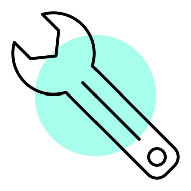 İngiliz anahtarı. Web simgesi basit illüstrasyon