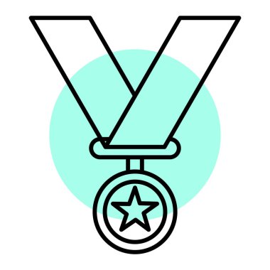 Madalya simgesi, vektör illüstrasyonu