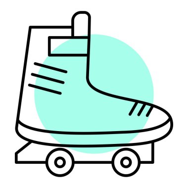 Kaykay. Web simgesi basit illüstrasyon