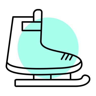 Buz pateni ikonu. Web için snowboard vektör simgelerinin özet çizimi