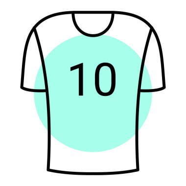 futbol forması siyah-beyaz vektör illüstrasyonu