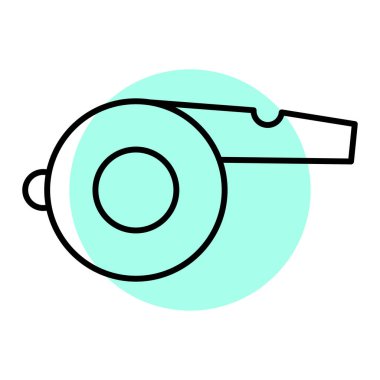 Islık simgesi. Web için kauçuk bant vektör simgelerinin özet çizimi