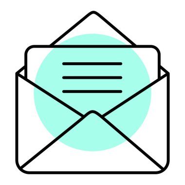 Zarf. Web simgesi basit illüstrasyon