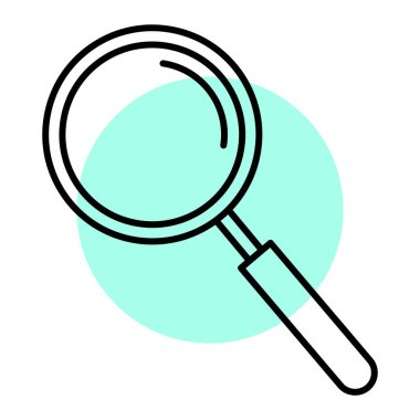 Büyüteç simgesi. vektör illüstrasyonu