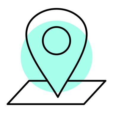 Harita iğnesi. Basit resimleme