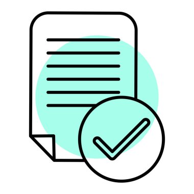 belge simgesi vektör illüstrasyonu