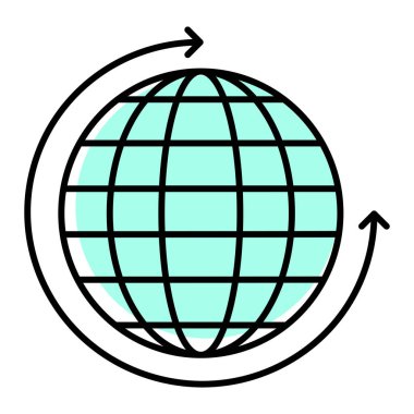 Küresel simge vektör illüstrasyonu