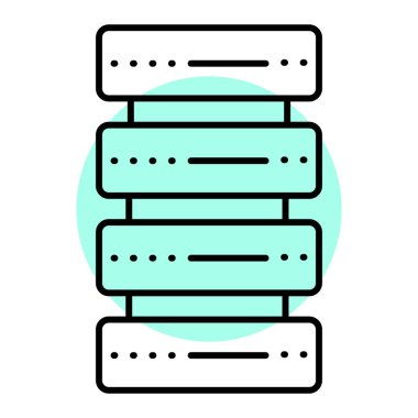 veritabanı. Web simgesi basit illüstrasyon