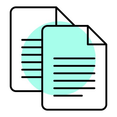 Belge. Web simgesi basit illüstrasyon