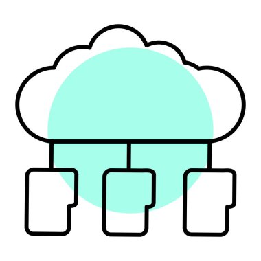 Bulut hesaplama. Web simgesi